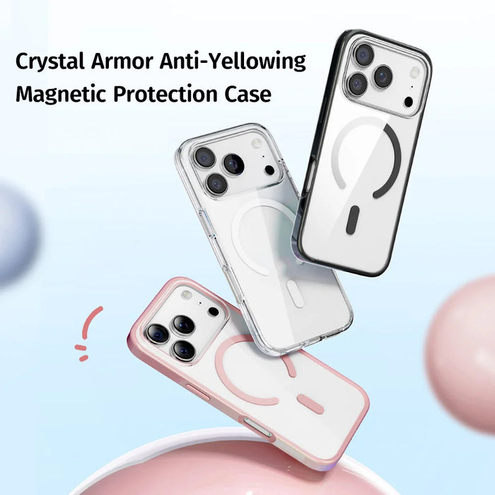 Rock Crystal Armor Anti-Yellowing Protection iPhone 17 Pro Case