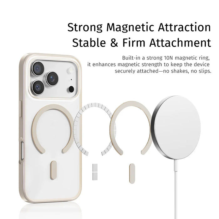Rock Crystal Armor Anti-Yellowing Protection iPhone 17 Pro Case