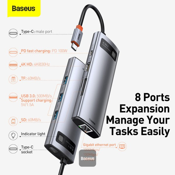 Baseus 8IN1 Multimedia Adapter