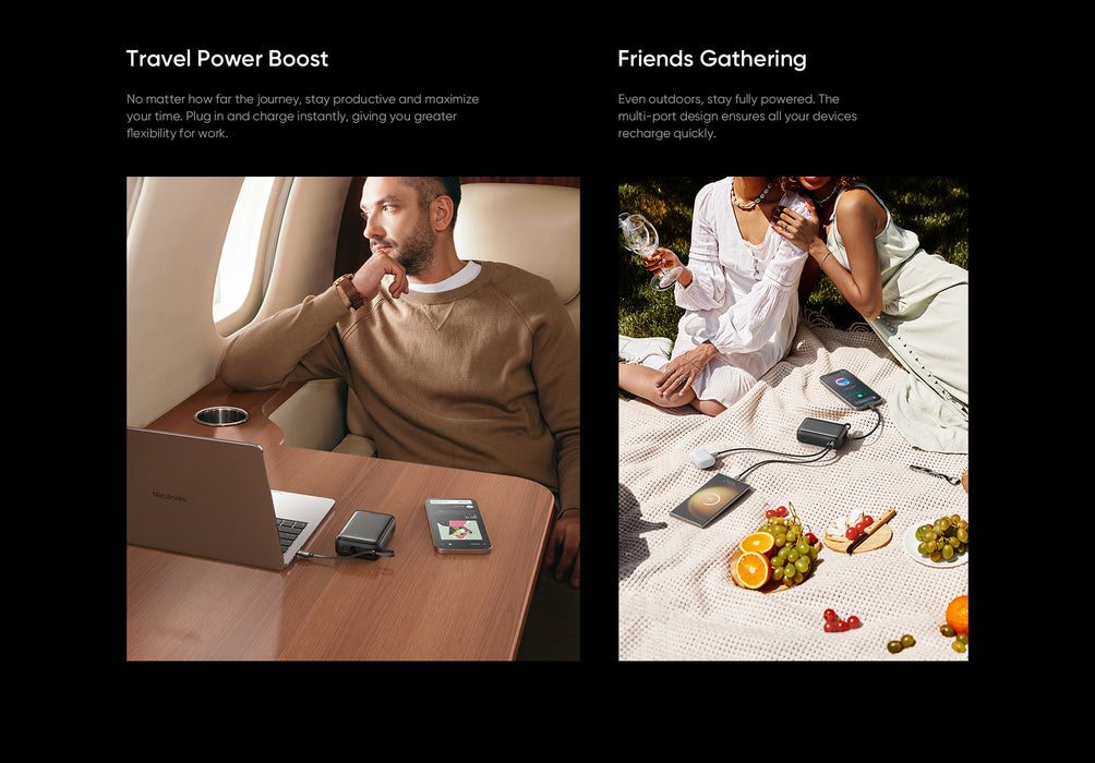 Mcdodo FreeKit 20000mAh 65W Power Bank with Built-in Cable