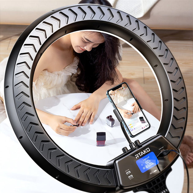 RTAKO AR‑GTB01‑18S 18″ Ring Light with Digital Display