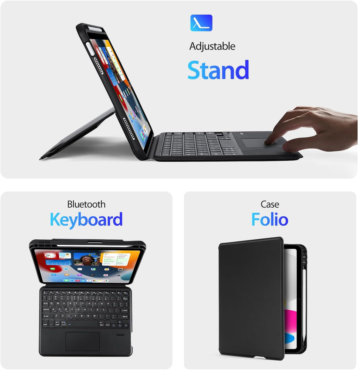 Dux Ducis iPad 10th Gen (2022)/A16 11th Gen Bluetooth Keyboard Case