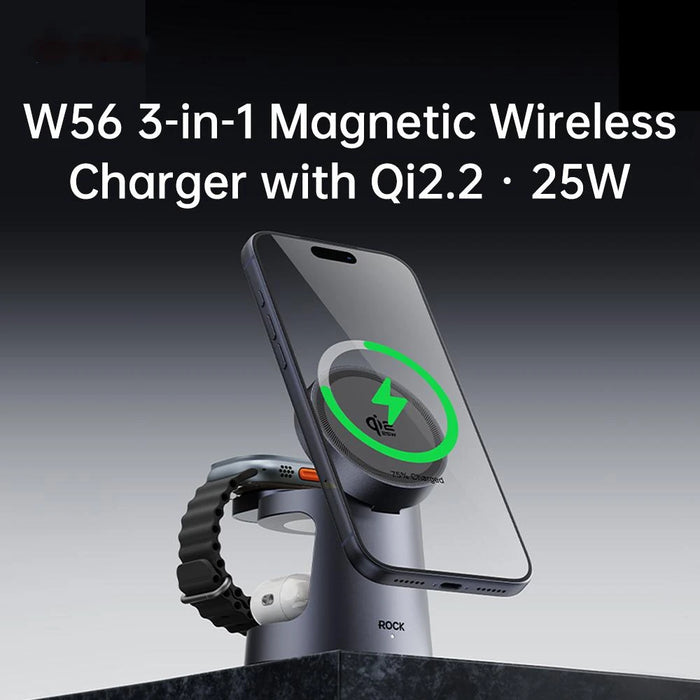 Rock W56 Magnetic Wireless 3in1 Charger