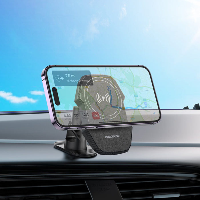 Borofone BH216 Adelante Magnetic Wireless Fast Charging Car-Holder