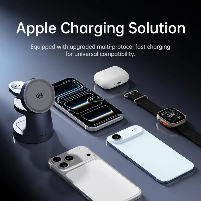 Rock W56 Magnetic Wireless 3in1 Charger