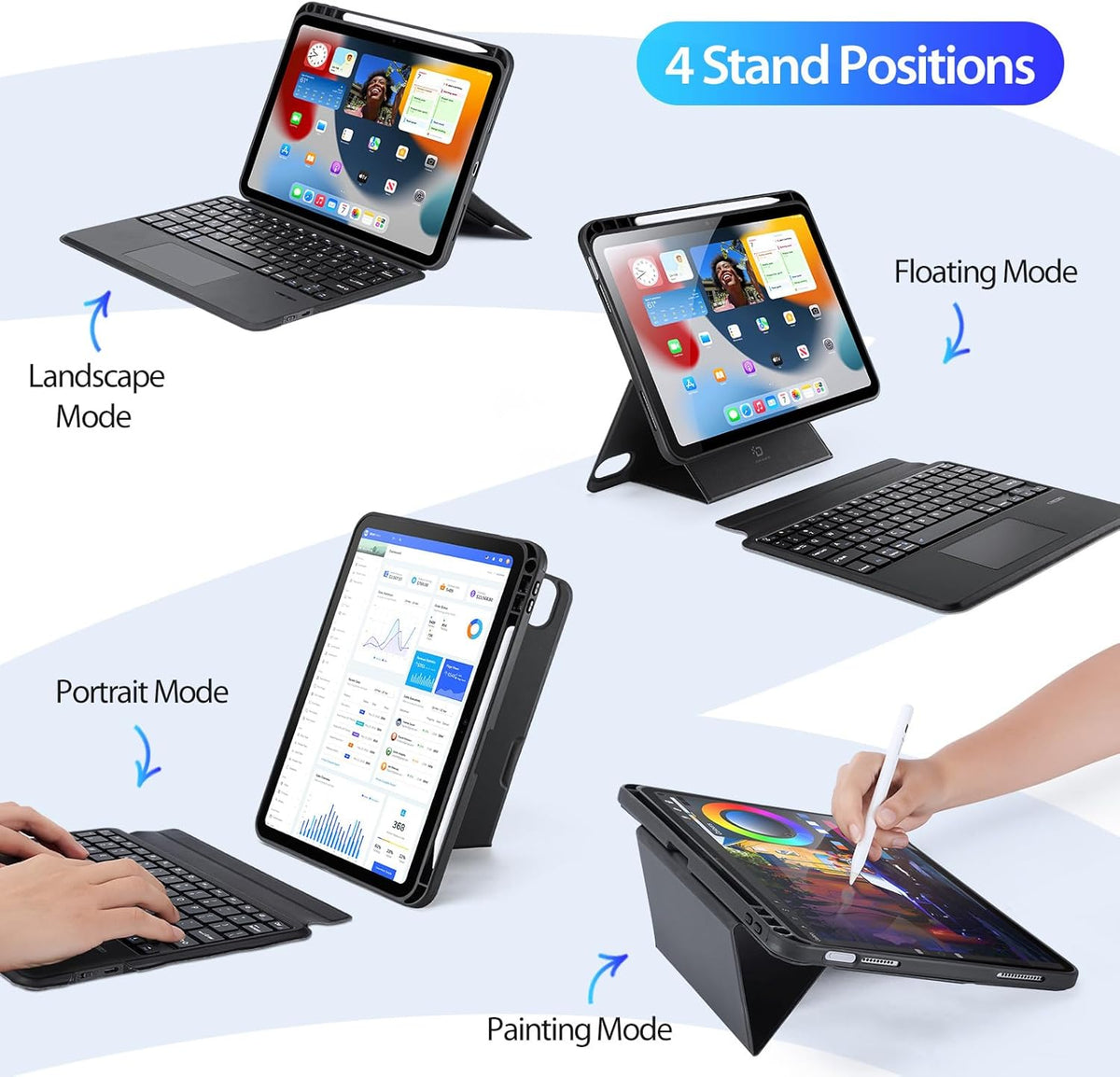 Dux Ducis iPad 10th Gen (2022)/A16 11th Gen Bluetooth Keyboard Case