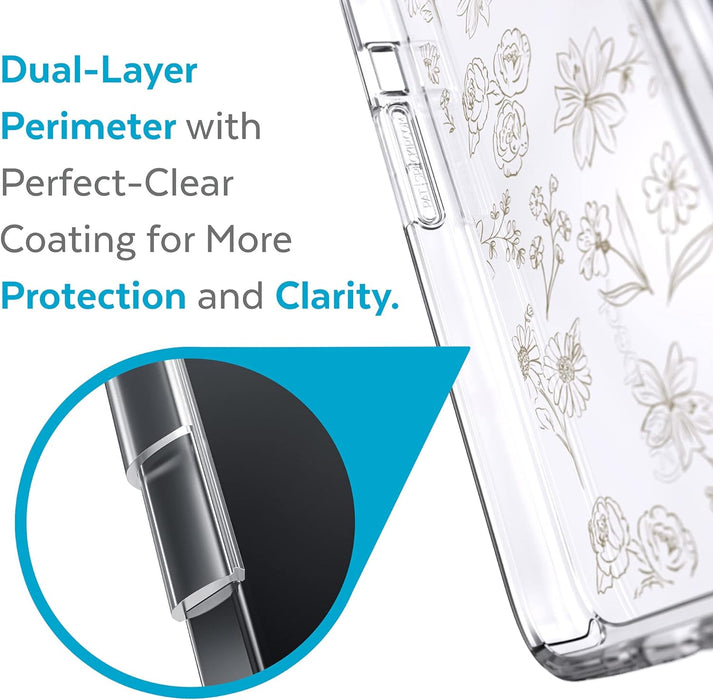 Speck Clear Dual Layer Design Froral Case for iPhone 14