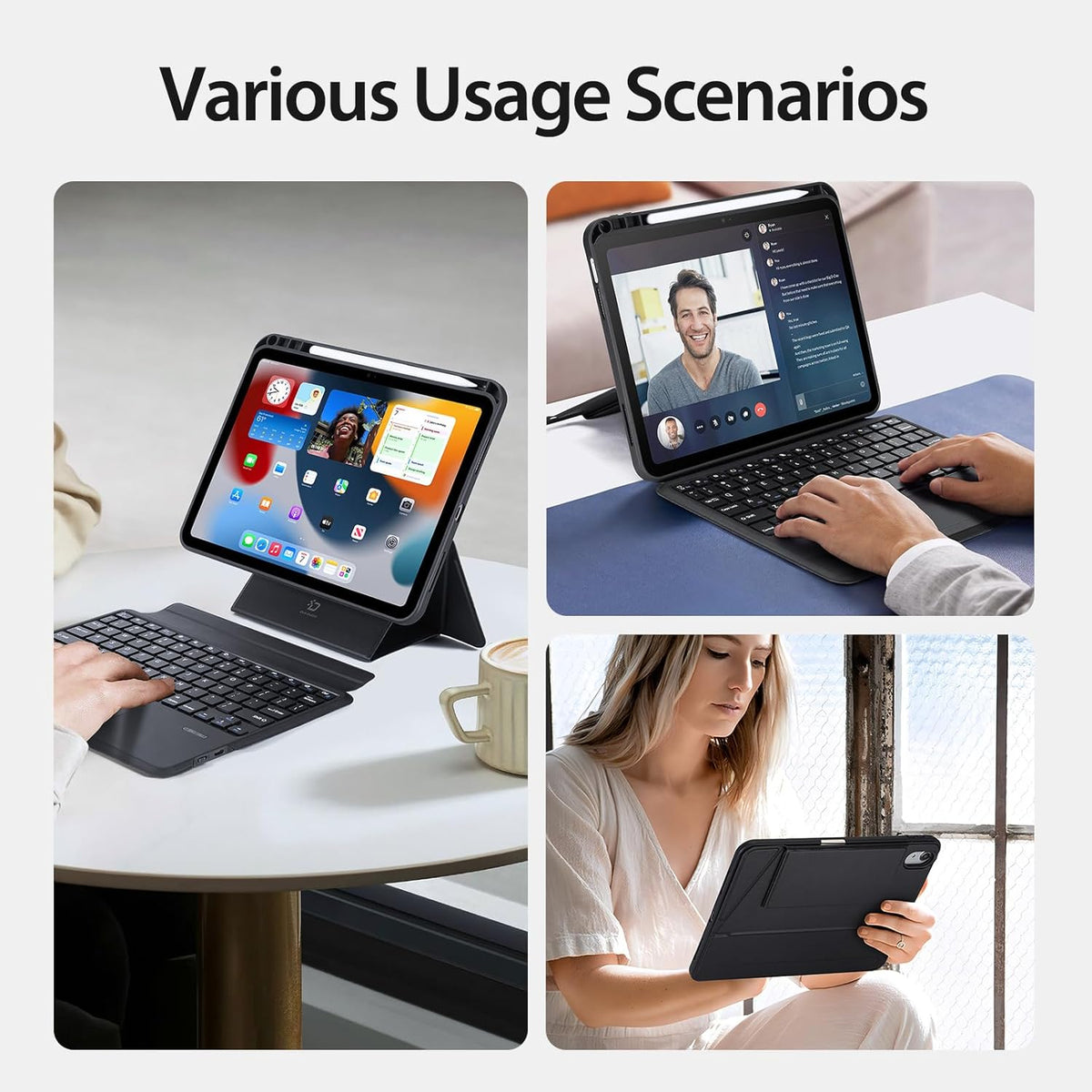 Dux Ducis iPad 10th Gen (2022)/A16 11th Gen Bluetooth Keyboard Case