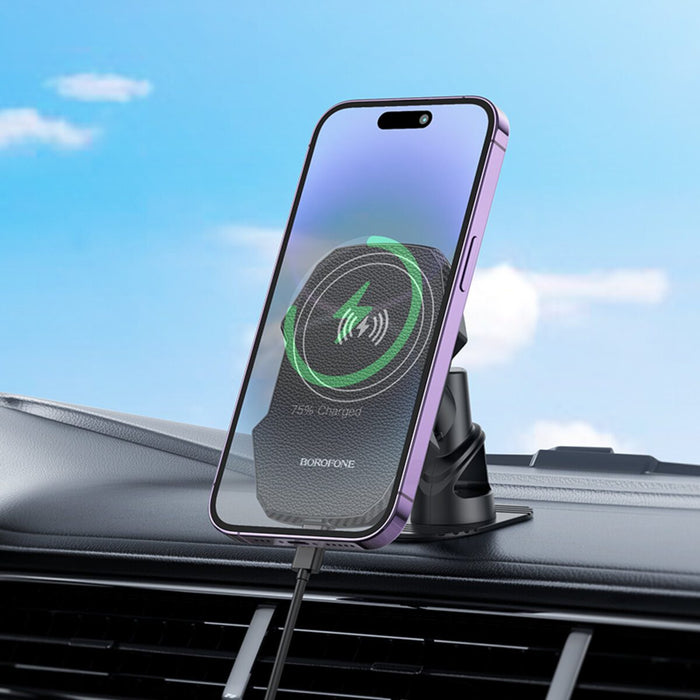 Borofone BH216 Adelante Magnetic Wireless Fast Charging Car-Holder