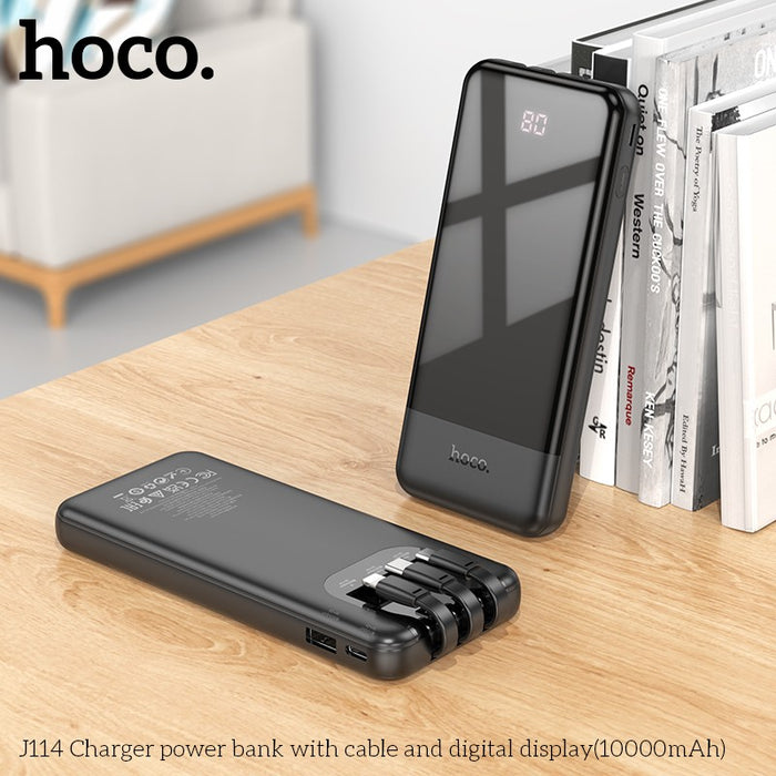 Hoco J114A Charger Power Bank with Cable &amp; Digital Display 20000mAh