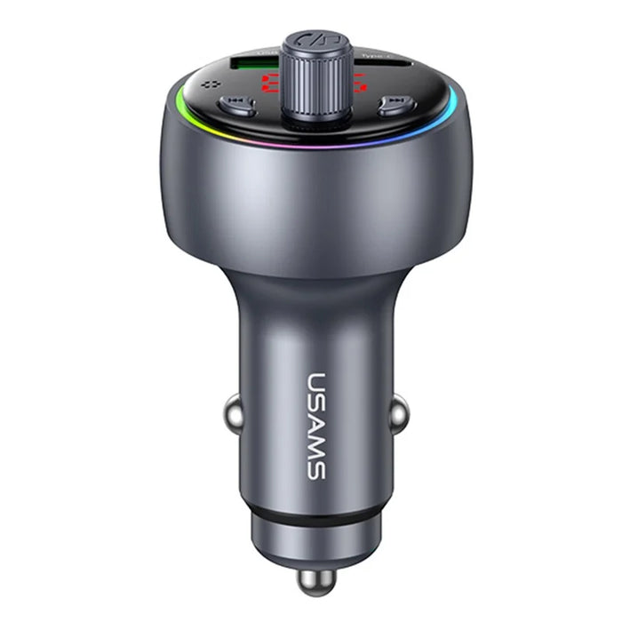 Usams CC-328 BT FM Car Charger 30W Digital Display