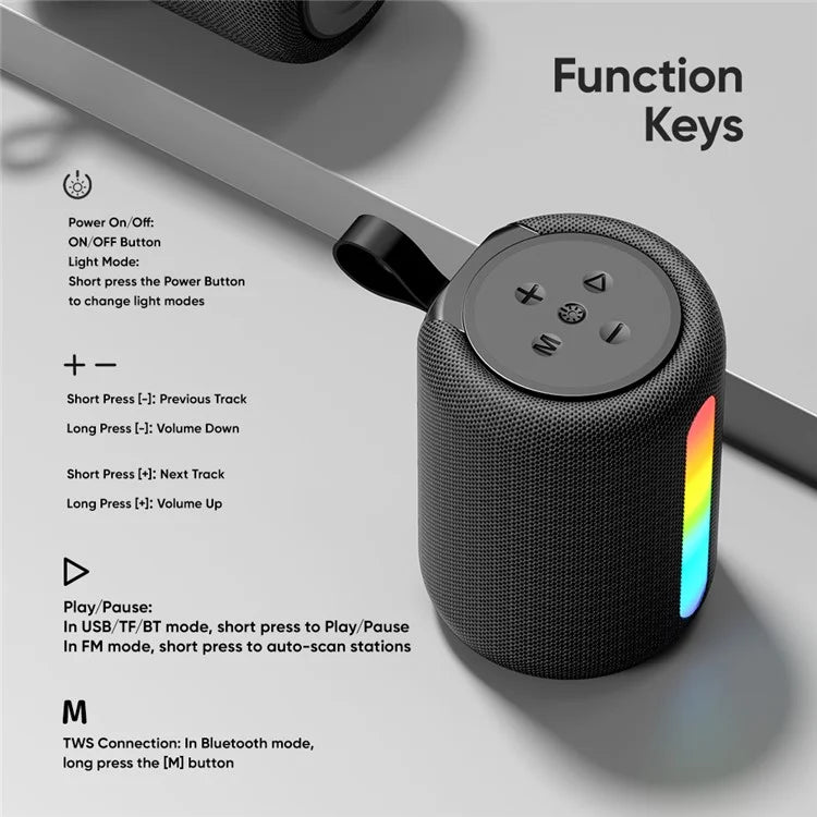Rock S56 Bluetooth Speaker with Light