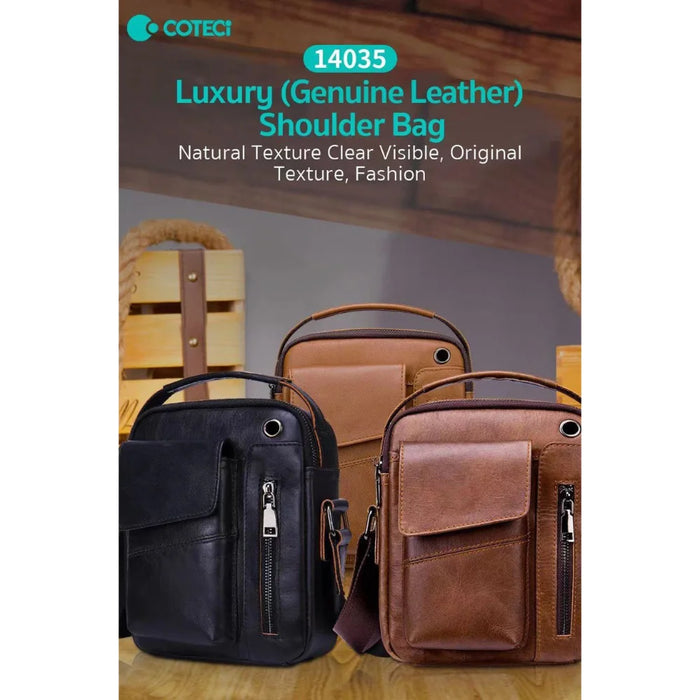 COTECi 14035 Elegant Series Genuine Leather Single Shoulder Bag