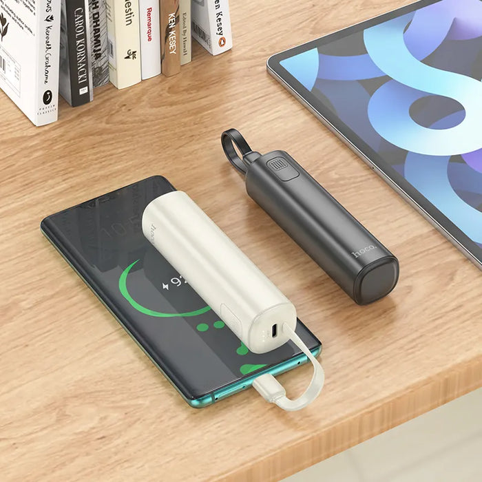 Hoco J113 5000mAh Energy-Bar Power Bank With Cable (Type-C)