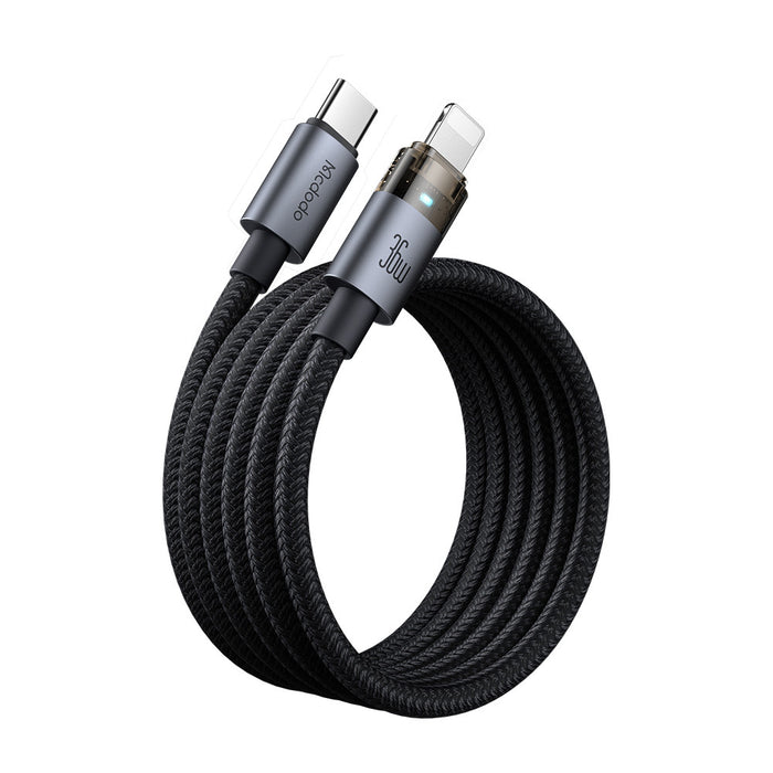 McDodo CA-694 USB-C to Lightning Transparent Cable with Charging Light