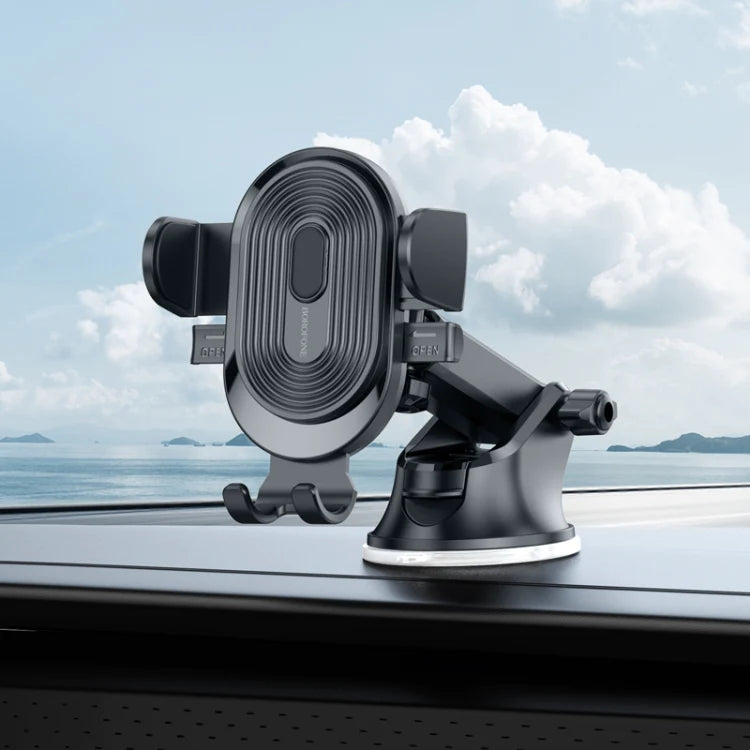 Borofone BH85 Car Center Console One-button Phone Bracket