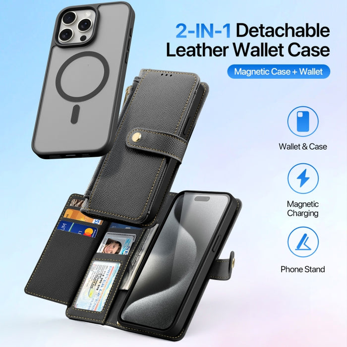 Dux Ducis Lawa Wallet Leather Case for iPhone 15 Pro Max