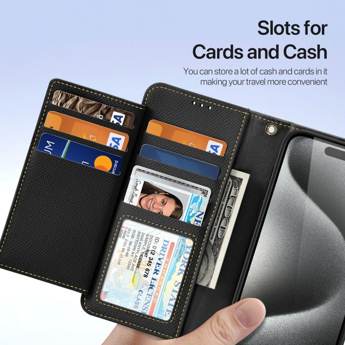 Dux Ducis Lawa Wallet Leather Case for iPhone 15 Pro Max