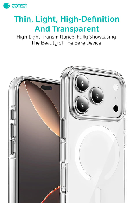 Coteci Official Transparent Magnetic iPhone 17 Pro Case iH-072