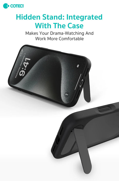 Coteci Gold Shield  Magnetic Suction  Bracket iPhone 17 Pro Case iH-086
