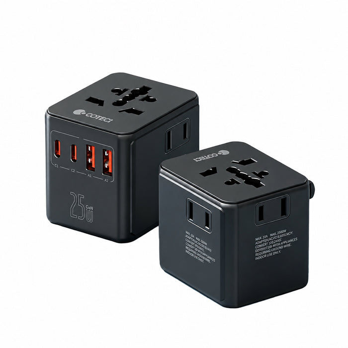 Coteci 25w All In One Travel Fast Charger Adapter