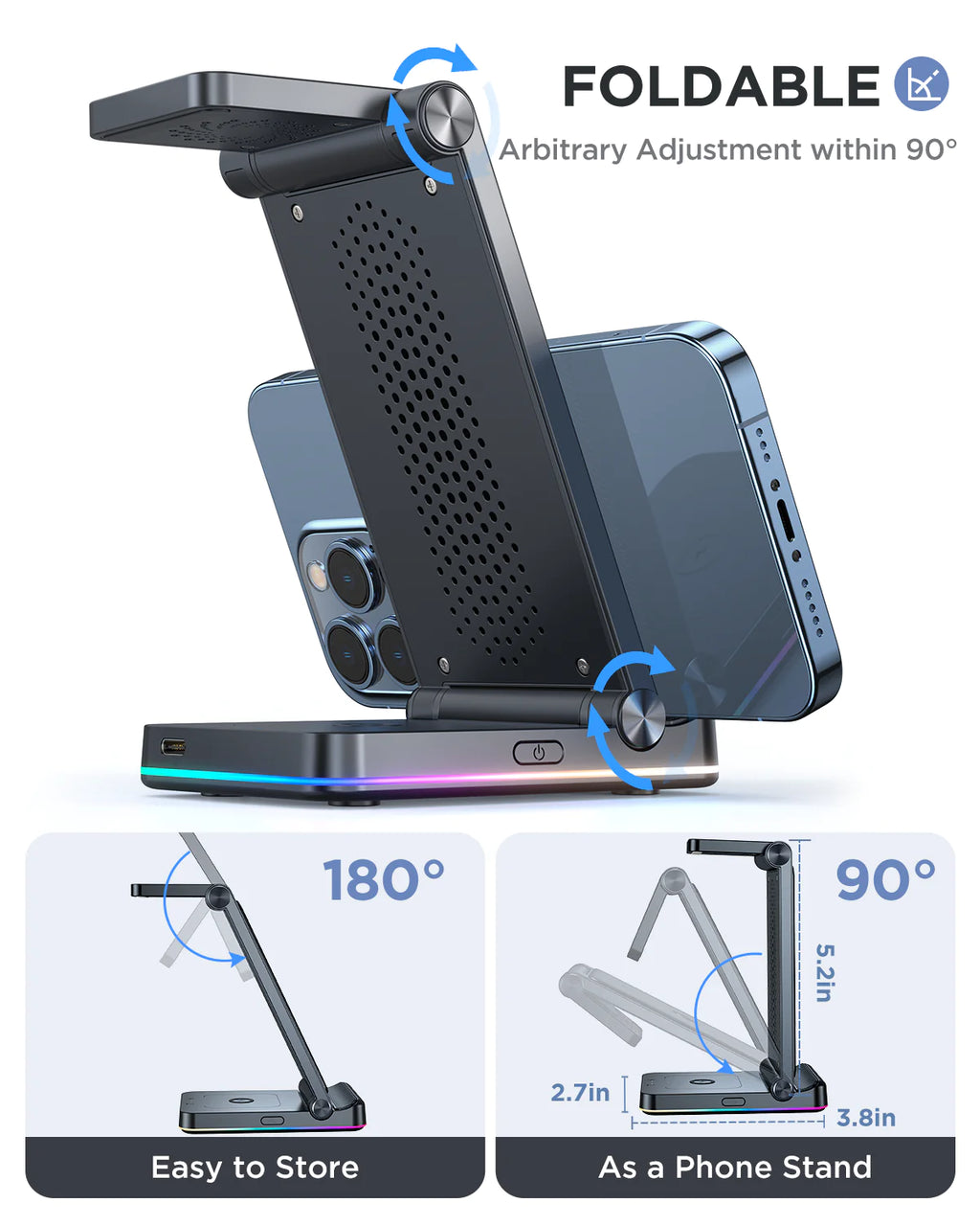 JOYROOM 3 in 1 Foldable Wireless Charging Station