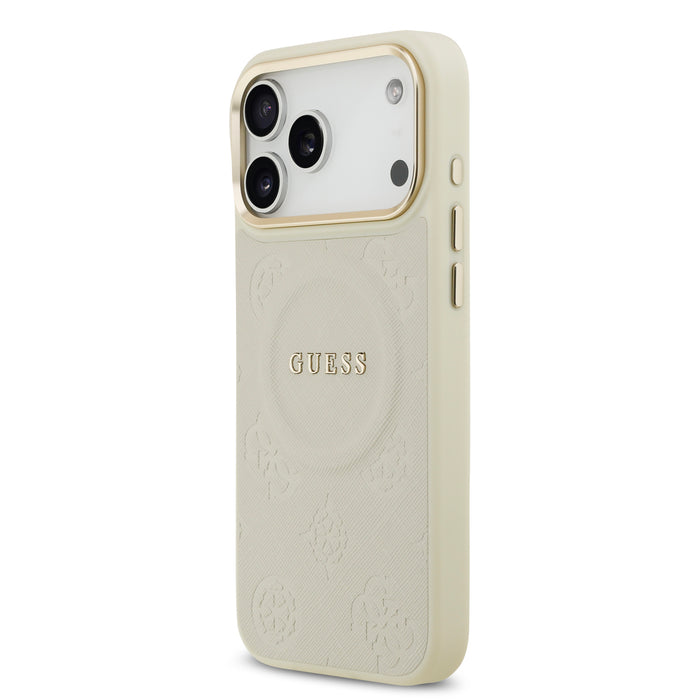 Guess MagSafe Peony Hot Stamp Beige iPhone 18 Pro Max