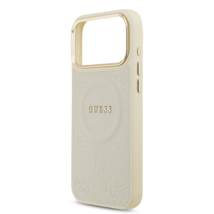 Guess MagSafe Peony Hot Stamp Beige iPhone 18 Pro Max