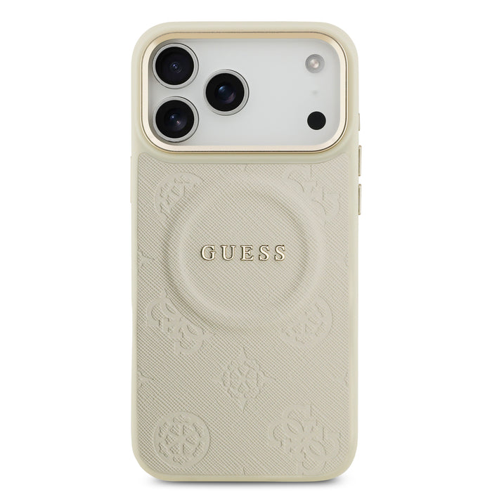 Guess MagSafe Peony Hot Stamp Beige iPhone 18 Pro Max