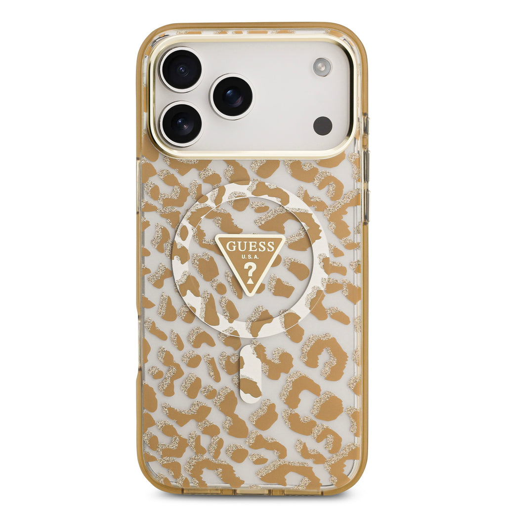 Guess MagSafe Leopard Glitter  iPhone 17 Pro Case