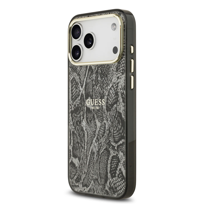 Guess Python Pattern Back Cover Silicone iPhone 17 Pro Max Case