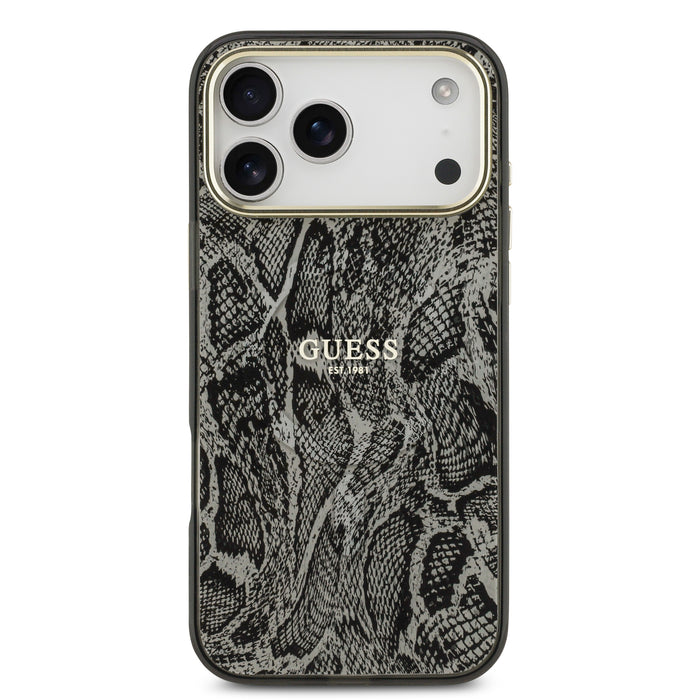 Guess Python Pattern Back Cover Silicone iPhone 17 Pro Max Case