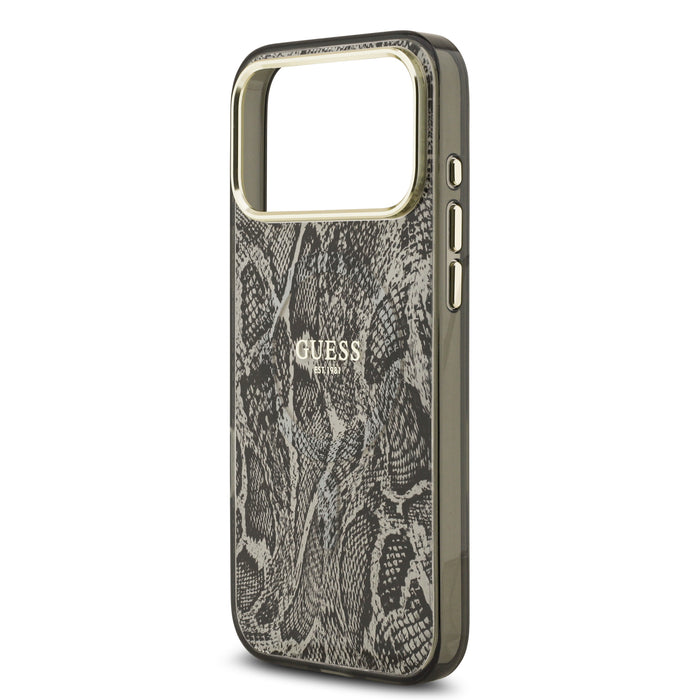 Guess Python Pattern Back Cover Silicone iPhone 17 Pro Max Case