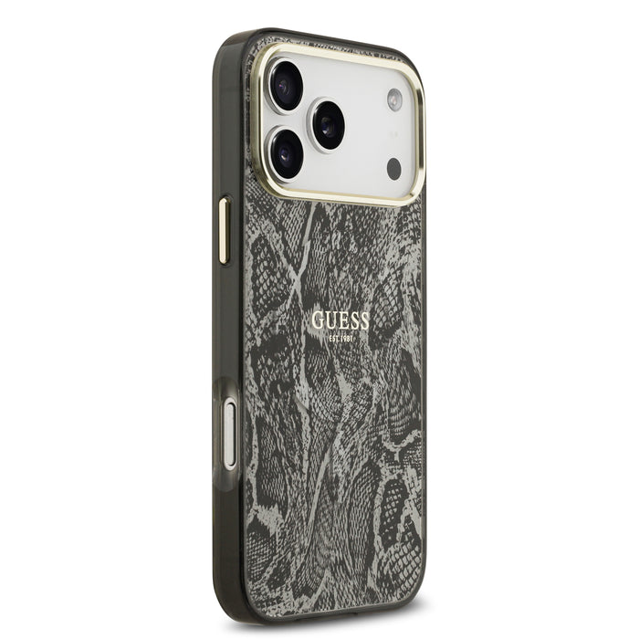 Guess Python Pattern Back Cover Silicone iPhone 17 Pro Max Case