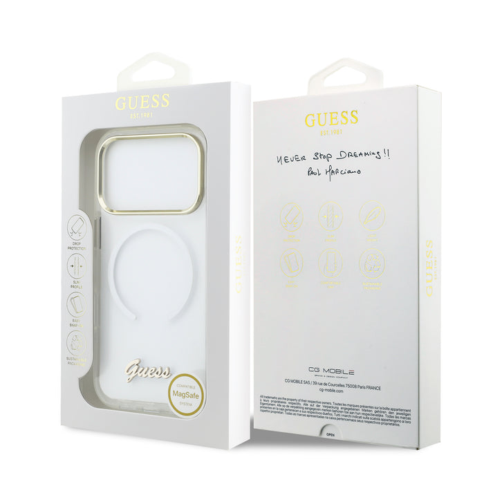 Guess Gradient MagSafe Script Metal iPhone 18 Pro Max Case
