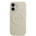 Guess MagSafe Peony Hot Stamp Beige iPhone 17