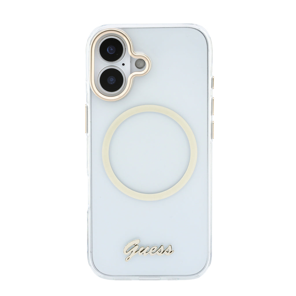 GUESS IML Script Metal MagSafe iPhone 17 Case