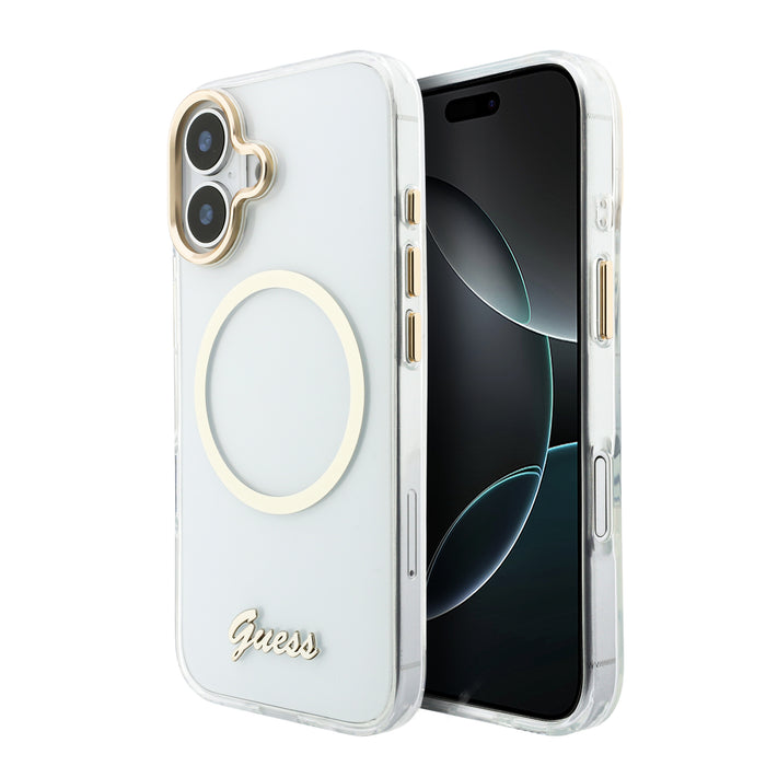 GUESS IML Script Metal MagSafe iPhone 17 Case