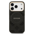 Guess MagSafe Peony Hot Stamp Black iPhone 17 Pro
