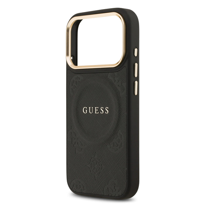 Guess MagSafe Peony Hot Stamp Black iPhone 18 Pro