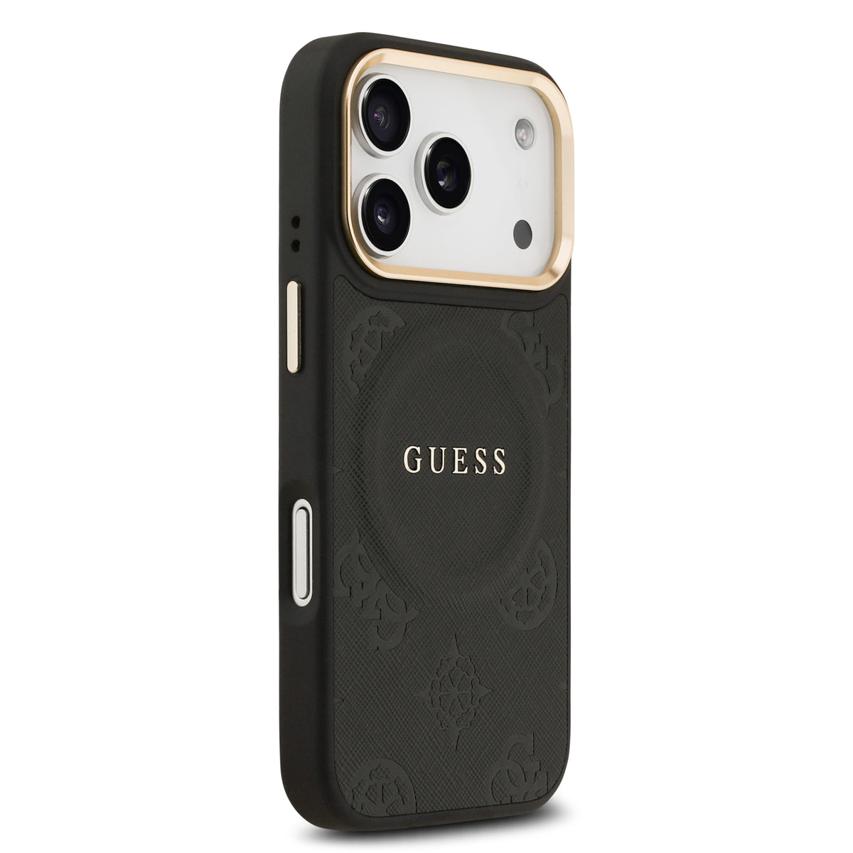 Guess MagSafe Peony Hot Stamp Black iPhone 17 Pro