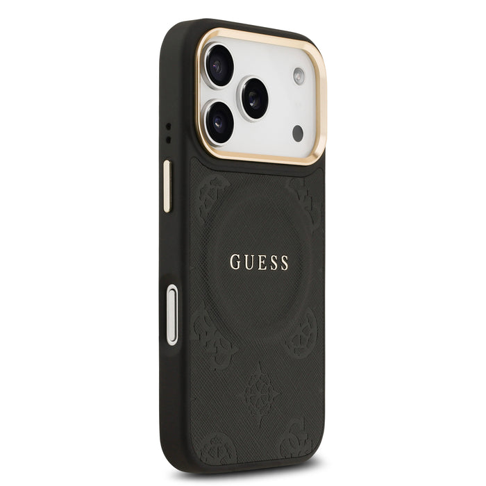 Guess MagSafe Peony Hot Stamp Black iPhone 18 Pro