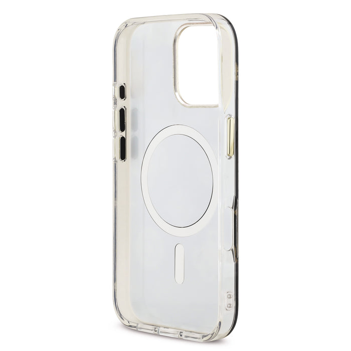 Guess MagSafe Peony Mirror Glitter Gold iPhone 16 Pro Max Case