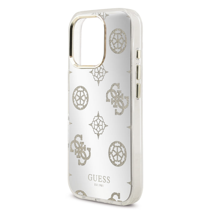 Guess MagSafe Peony Mirror Glitter Gold iPhone 16 Pro Max Case