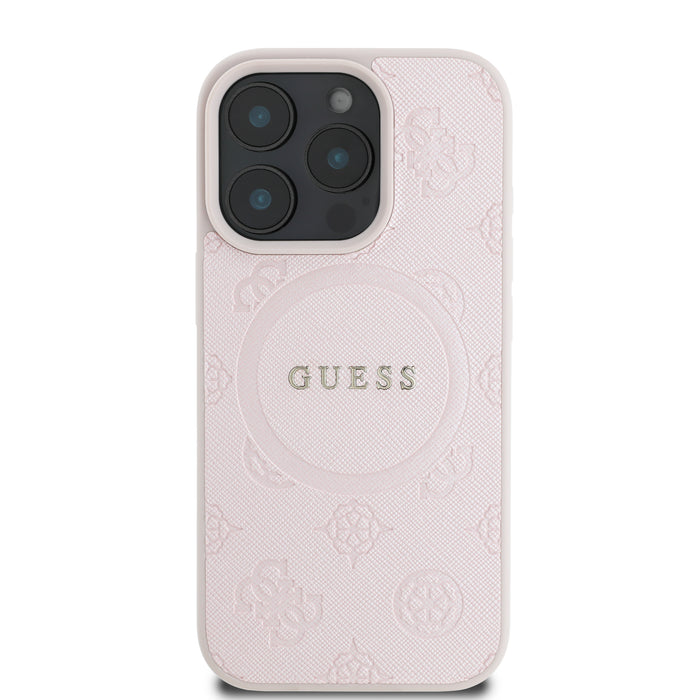 GUESS Saffiano Peony MagSafe iPhone 16 Pro Case