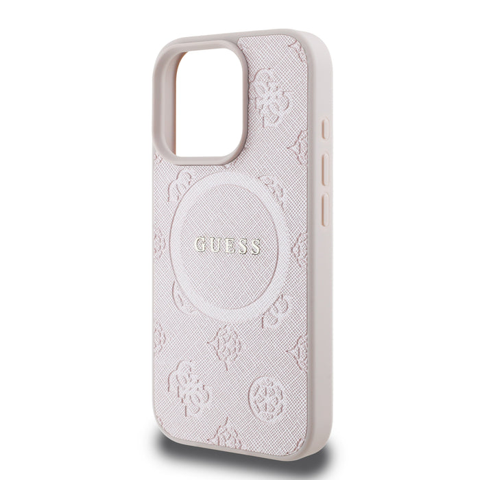 GUESS Saffiano Peony MagSafe iPhone 16 Pro Case