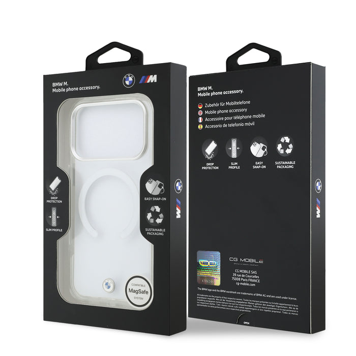 BMW Shockproof IML Metal Logo Transparent iPhone 18 Pro