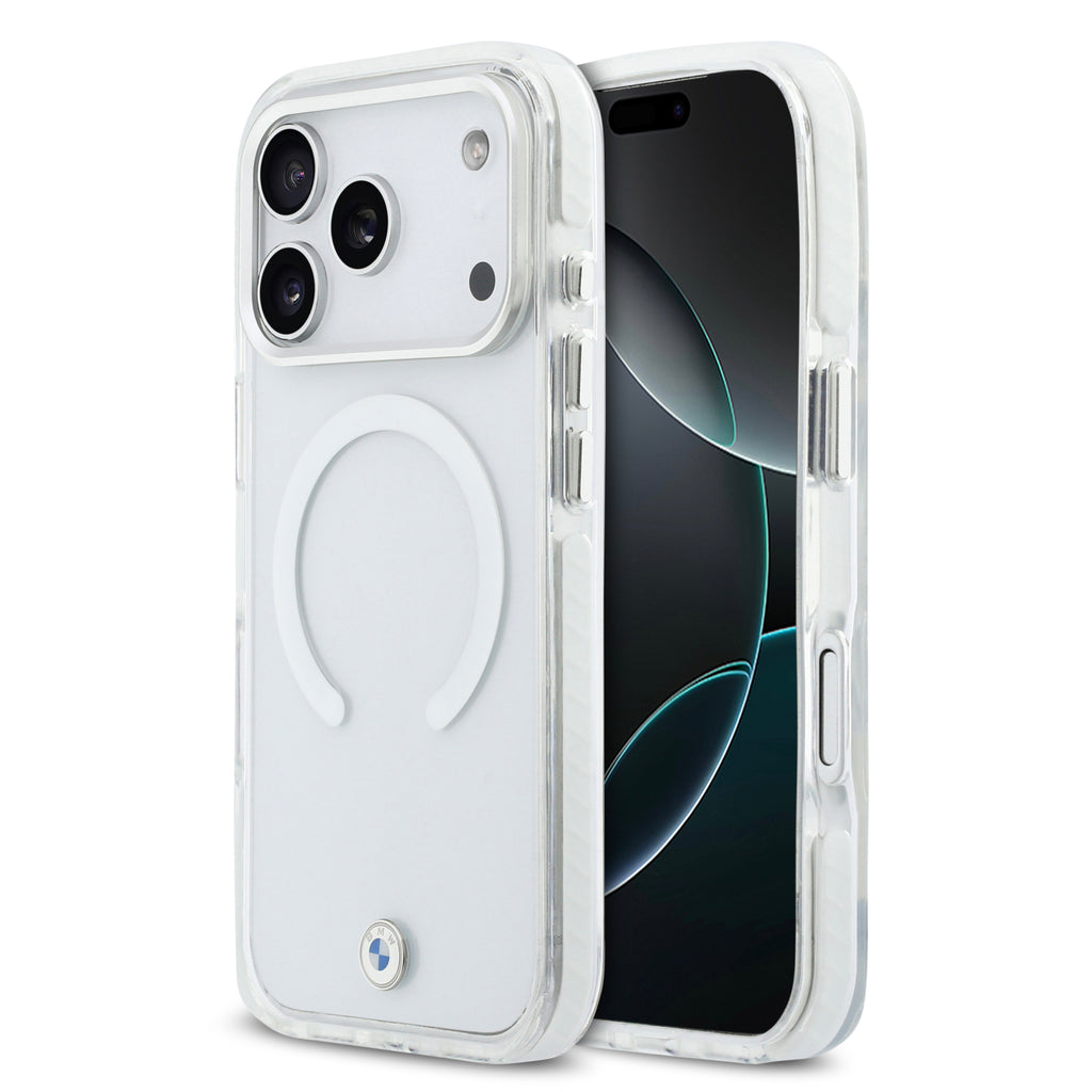 BMW Shockproof IML Metal Logo Transparent iPhone 17 Pro
