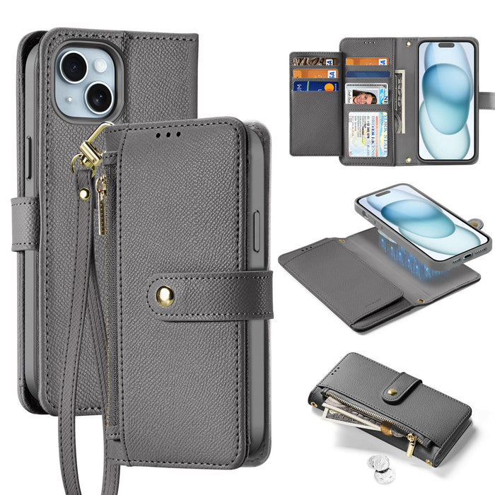 Dux Ducis Lawa Wallet Leather Case for iPhone 15