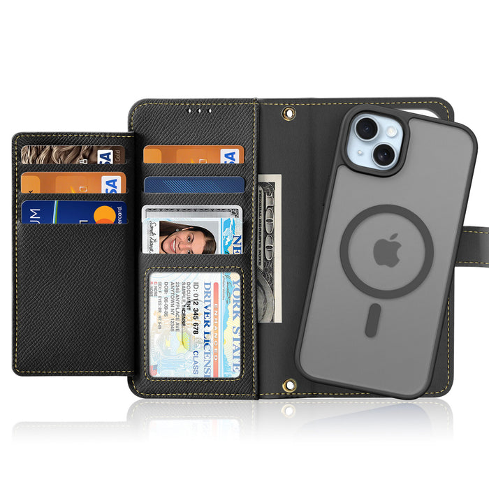 Dux Ducis Lawa Wallet Leather Case for iPhone 15